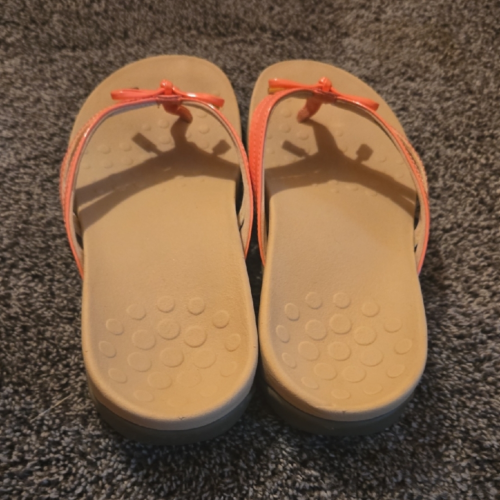 Vionic Sandals with Tan and Coral Accents